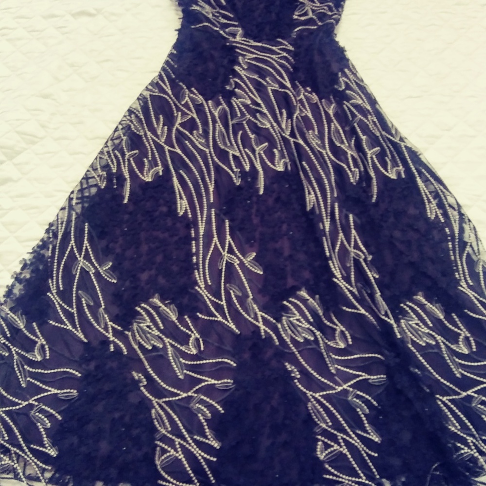 Tahari ASL Embroidered Gown